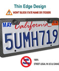Anti Theft License Plate Frames With Carbon Fiber Look Aluminum Construction And Stainless Steel Anti Theft Screws for US Cars