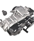 Heavy Duty 180cc GY6 Engine Motor With Build In Reverse And Electric Kick Start For Scooter Bike Restoration High Torque Oil Air Cooled Horizontal Design Short Case Reliability side view showing motor design and components.
