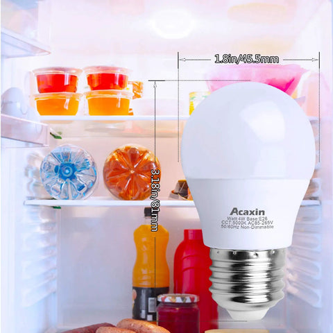 Fridge LED Light Bulb 4W 40W Equivalent, Waterproof Refrigerator Bulb For Frigidaire And Freezer in fridge setting