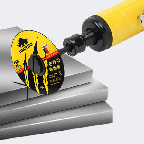 3 Inch Cut Off Wheel Kit with One Quarter Inch Mounting Mandrel and Three Eighths Inch Arbor for Die Grinder Rotary Tool Pro Grade Metal