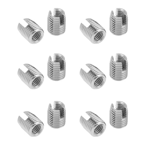 Self Tapping Slotted Screw Insert Kit For Preventing Loosening, 20 Pieces M8 X 15mm Threaded Inserts For Industrial Use, SUS303 stainless inserts