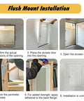 Heavy Duty White Lockable Access Door For Crawl Space And Attic Projects Flush Mount Insulated Wall Panel installation steps