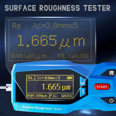 22 Parameter Handheld Digital Surface Roughness Tester Meter KR220 Portable Profilometer With Real Time Clock On Shop Floor Ra Rz Range And Clear Display For Accurate Surface Measurement