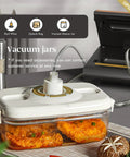 Powerful Vacuum Sealer With 90Kpa Suction 6 In 1 Compact Food Preservation System That Keeps Foods Fresh Built In Cutter Dry And Moist Modes