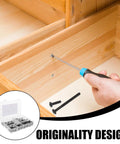 Person using 141 Piece Black Hex Socket Cap Screws And Nuts Set For Beds And Furniture Made From Aluminum Alloy And PP Material Pro Grade Hardware Kit