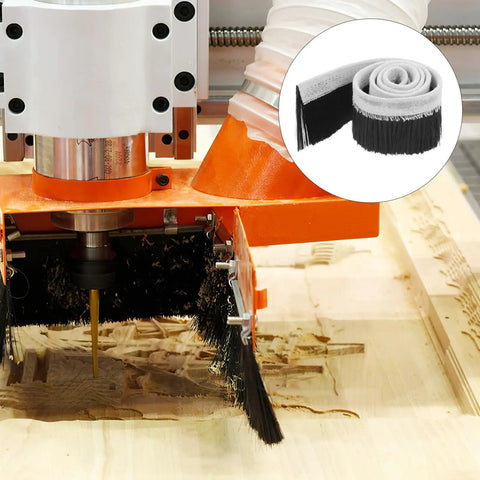 Heavy Duty Cnc Router Shoe Brush Strip And Engraving Spindle Motor Dust Guard With Quick Snap Fit For Blazing Woodchip Removal and Flawless Shop Cleanup On Benchtop Gear on CNC machine