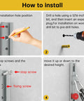 Installation guide for Bombproof Resistance Band Wall Anchor With Automatic Locking Function And Stainless Steel Construction.