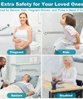 Rock Solid Stainless Steel Grab Bars 3 Pack Featuring Two Practical Sizes For Bathtubs And Showers Non Slip Senior Support Handles, installed for pregnant, kids, seniors, disabled.