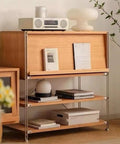4 Tier Industrial Storage Shelf With Retro Display Rack And Magazine Holder For Bedroom Living Room Kitchen And Study Solid Wood Bookcase For Modern Home Organization Space Saving with decor