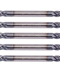 Amazon BestParts 5-pack 1/8in solid carbide square end mills, AlTiN coated, double-ended, 4-flute