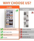 1 Pack Over The Door Shoe Organizer With 15 Large Pockets Hanging Shoe Rack For Closet or Wall Space Saver comparison chart