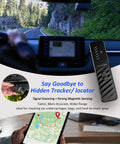 Privacy Pen Hidden Camera Detector With 4 In 1 Spy Camera Finder GPS Tracker Detector Anti Theft Alarm 6 Level Sensitivity 168 Hour Battery Life For Travel Hotel Home Car Office, black handheld