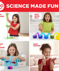Children doing experiments from Girls Science Kit For Ages Four To Eight With Over 50 Experiments STEM Toy For Learning And Discovery Easter And Birthday Gift Idea Educational Projects That Spark Problem Solving.