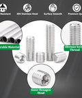 710 Piece Beefy Stainless Steel Set Screw Kit Metric And SAE With Hex Socket Cup Point Screws with inner hexagon heads.