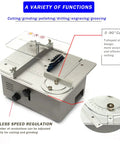 Mini Dual Motor Table Saw With 360W For Hella Precise Woodworking Cuts And Sweet Home Shop Projects Featuring Badass Aluminum Alloy Platform Setup Now showing T-shaped slide design for efficient cutting.