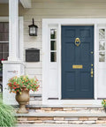 Locking Wall Mounted Steel Mailbox For Outdoor Use, Built To Last, Rust Proof Construction, mounted on porch next to door