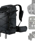 Black 35L Camera Backpack For Photographers And Videographers, Built Tough Rugged Outdoor Gear Bag for DSLR, Mirrorless, Drone, Laptop with Side Access