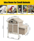 32 Inch Wooden Chicken Coop Outdoor For 1 To 3 Chickens With Pull Out Tray And Ramp Run Backyard Hen House with dimensions