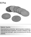 Round Graphite Block Disk Ingot High Purity Graphite Electrode Plate Sheet 22x1mm for Melting and Electrolysis Pack of 20