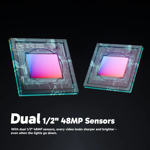 Dual 1/2” 48MP sensors of the Dope 360 Action Camera Drone View Kit With 5.7K 360 Video, 48MP Sensor, 72MP 360 Photos