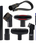 Universal Vacuum Attachment Kit 1 1/4 Inch And 1 3/8 Inch With 8 Piece Brush Set And Adapters For 32mm To 35mm Vac Ports.