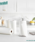 Ultra-Strong Premium Paper Towels With 158-Sheet 2-Ply Huge Roll, Flex-A-Size Design, in a kitchen setting