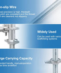 24 Inch Adjustable Scaffold Leveling Jacks For Baker Style Frames Galvanized Solid Threaded Rods showing details like non-slip wire and large carrying capacity.