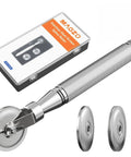 Heavy Duty Screen Roller Tool Kit For Window And Door Screens Stainless Steel Construction 3 Wheel Types next to packaging