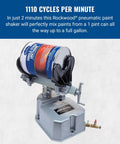 Pneumatic Paint Shaker For Automotive And House Paints - Heavy Duty Air Powered Can Shaker Machine with 1-gallon can