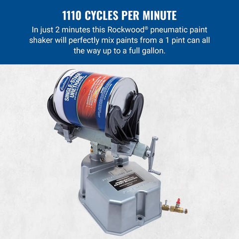 Pneumatic Paint Shaker For Automotive And House Paints - Heavy Duty Air Powered Can Shaker Machine with 1-gallon can