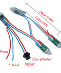 Waterproof 500 Pack WS2811 12mm Digital Addressable LED Pixel Strings RGB Full Color Lights DC12V IP68 wiring details