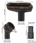 36mm Long Horse Hair Vacuum Brush With Universal Connector For 32mm And 1-1/4 Hose Easy Fit 1-1/4 To 1-3/8 Adapters