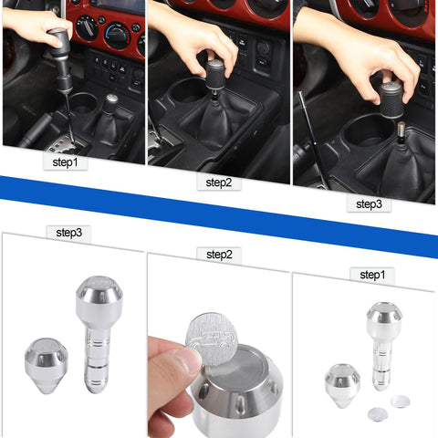 Toyota FJ Cruiser Gear Shifter Head Replacement Kit installation steps and components detail view