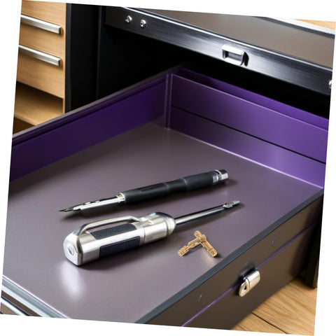 Hidden Brass Barrel Hinges Set Of 25 For Jewelry Boxes And Cabinets with tools in a drawer