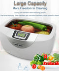 Pro Grade Digital Ultrasonic Cleaner With Heater 2.5L Large Capacity And 5 Timer Settings for jewelry, glassware, and instruments
