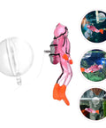 Floating Diver Aquarium Decor For Fish Tanks, Adorable Resin Diver Ornament That Glows In The Dark, side view with diving pose