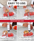 Reusable Vacuum Sealer Bags For Food 30 Pack Small 8x10 Inches BPA Free Odor Resistant Leak Proof Freezer Microwave Safe Storage
