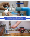 Installation of 2 Pack 1 Inch Stainless Steel Ball Valve Full Port Shut Off With Locking Device, NPT connections displayed.