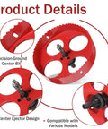All In One Pro Grade Recessed Lighting Hole Saw Kit With 4 Inch And 6 Inch Cutters showing precision-ground center bit