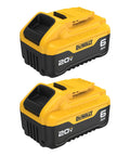20V Max XR Battery 6Ah Lithium Ion Two Pack With 3 LED Fuel Gauge Delivers Long Lasting High Capacity Cordless Tool Power