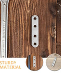 40Pcs Stainless Steel Flat Straight Braces Set With Precision Flat Design And Smooth Surface Finish on wooden background.