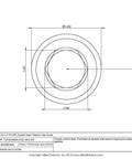 Top view diagram of Pack Of 5 5/16-18 X 2-1/4 Inch Unc Socket Head Cap Screw Grade 2 True Titanium.