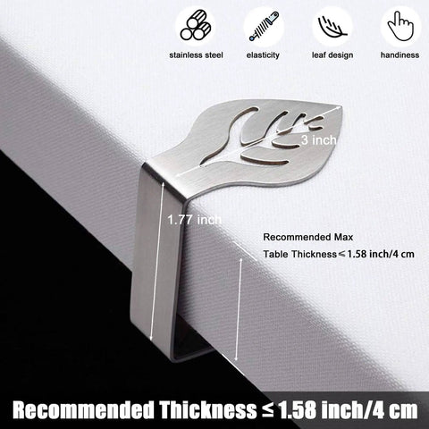 Leaf Shaped Table Cloth Holder Clips 10 Pack Gotta Have Heavy Duty Stainless Steel Outdoor Clip Set For Windy Picnics And Parties