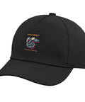 Caliper Gear Adjustable Printed Baseball Hat Black Five Panel Structured Cap With High Crown One Size Fits Most Adults