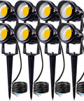 Ultra Bright 12W LED Landscape Lights Low Voltage 12V Waterproof Garden Pathway Spotlights Kit With Spike Stand 8 Pack