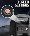Close-up of 3-speed control dial on Industrial Floor Fan Air Mover 580W Power, 22 Meters Per Second Wind, 685 CFM Airflow