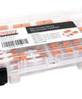 Lever Nut Wire Connector Set 90-Piece Compact Splice Kit with case, shown closed with connectors visible through transparent lid