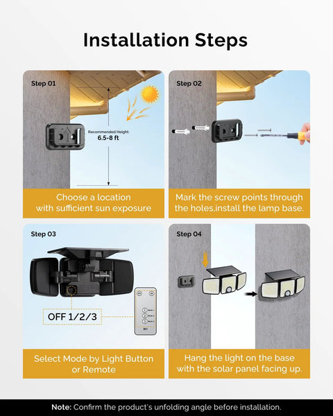 Rock Solid 2 Pack Solar Flood Lights For Outdoor Security Featuring Smart Motion Sensor And Wireless Remote Control Delivering Top Shelf Super Bright Illumination For Heavy Duty Backyard Coverage And All Night Reliability