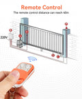 Illustration with Portable Driveway Gate Opener Remote For Sliding Gates And Chicken Coop Doors HCS301 Rolling Code 433.92MHz