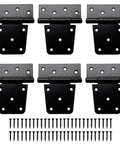 3.5 Inch Shed Hinges Square Barn Door Hinges Heavy Duty Gate Hinges Black Six Pack With Screws Included Durable Iron Construction